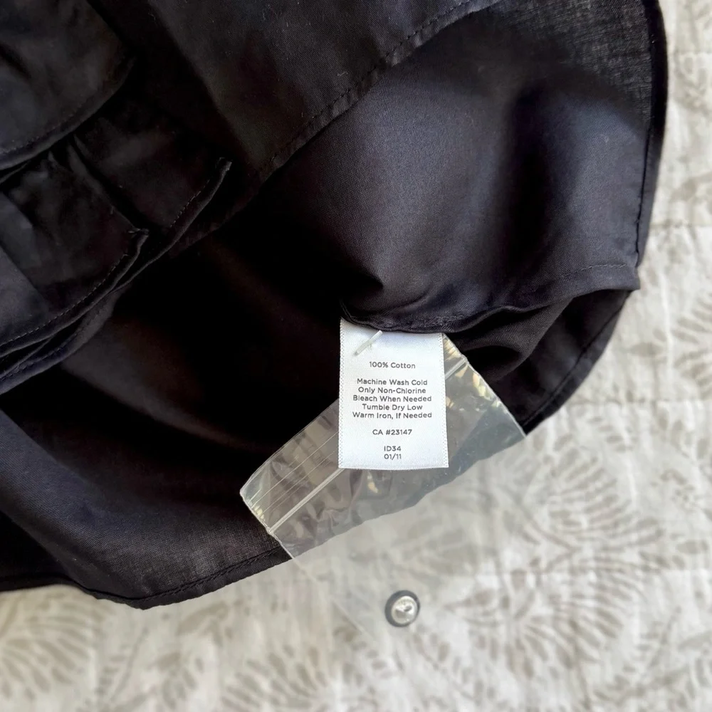 NWOT Talbot’s 100% Cotton Ruffle Blouse 🖤 - Picture 5 of 7